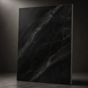Đá nung kết VP Stone Nero Veil màu đen, bề mặt bóng
