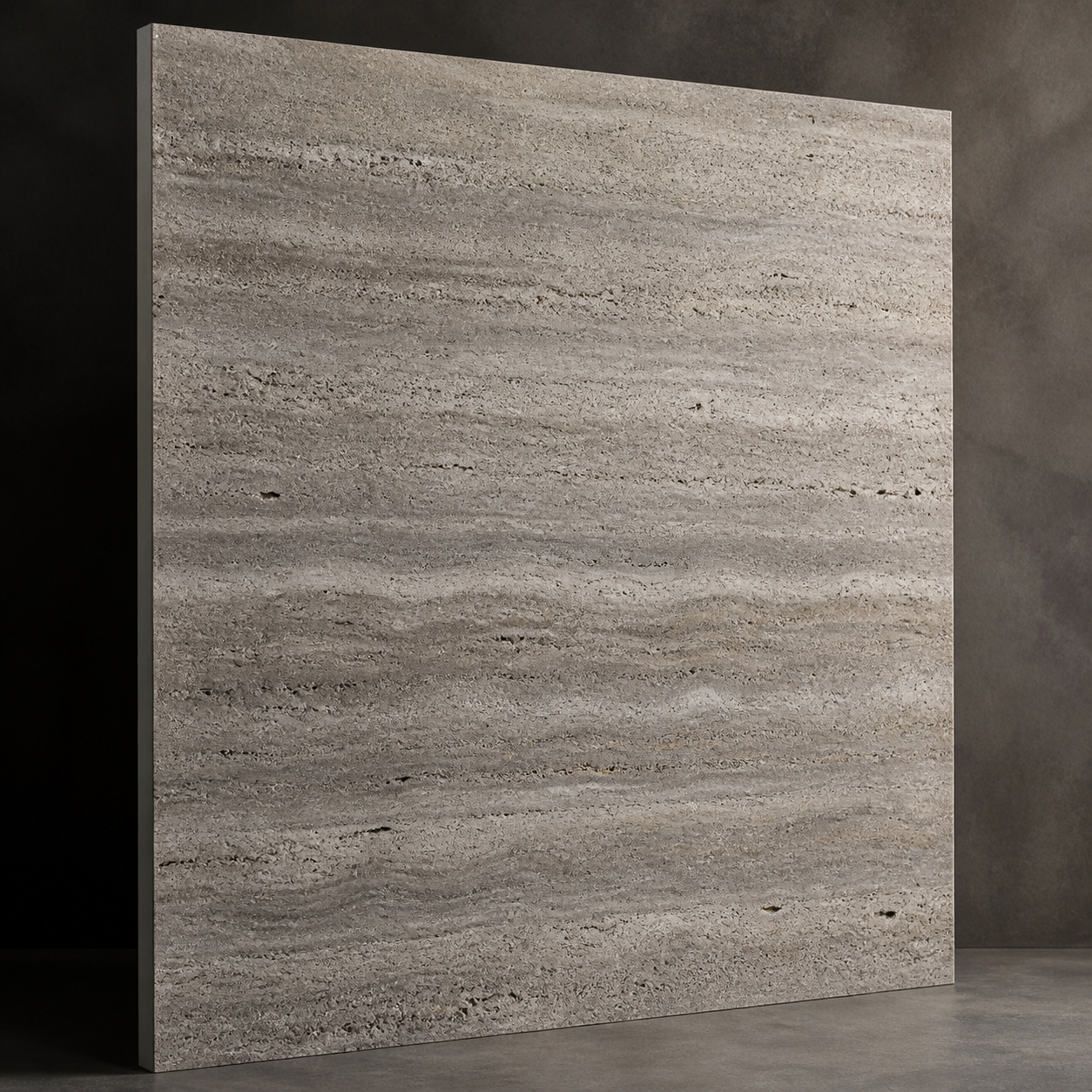 Đá nung kết VP Stone Travertino Ash màu xám travertine